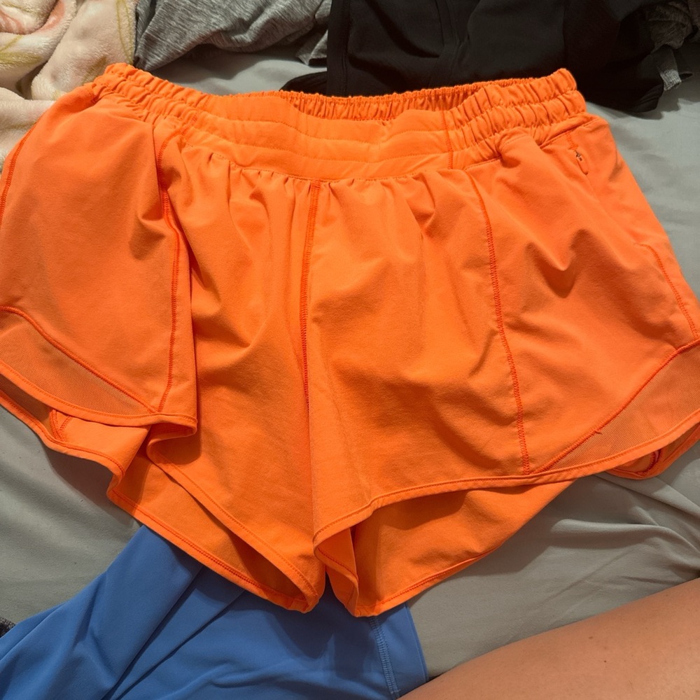 lululemon athletica Vibrant Orange Athletic Shorts